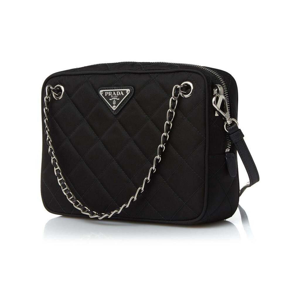 Prada Re-Edtion Nylon Quilted Black Triangle Logo Crossbody - Picture 2 of 10